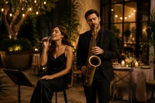 Dueto de jazz: elegancia minimalista para tu evento